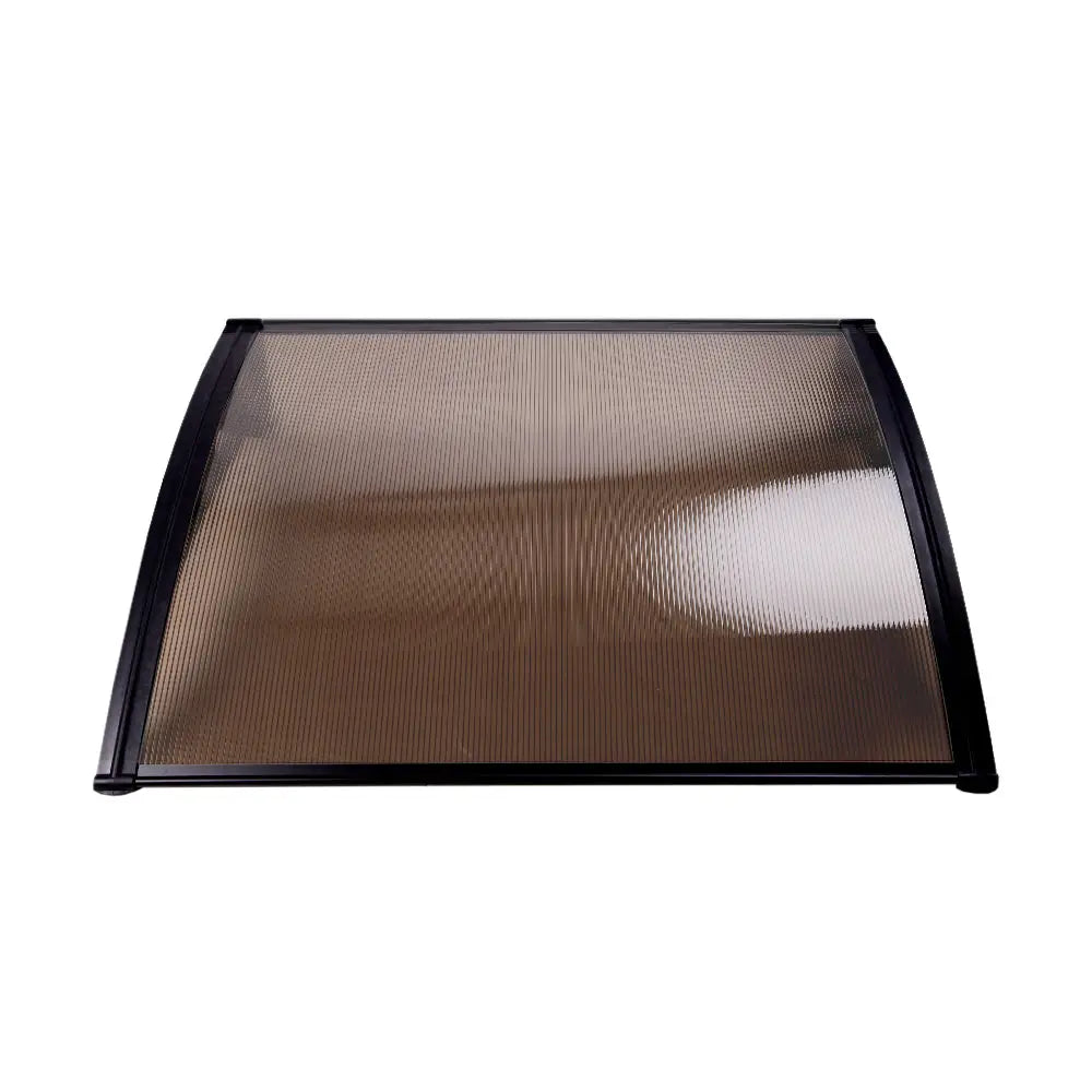 Instahut Window Door Awning 1mx2m Brown Hollow Sheet Plastic Frame - Home & Garden > Shading