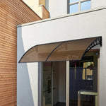 Instahut Window Door Awning 1mx2m Brown Hollow Sheet Plastic Frame - Home & Garden > Shading