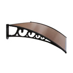 Instahut Window Door Awning 1mx2m Brown Hollow Sheet Plastic Frame - Home & Garden > Shading