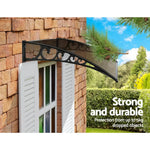Instahut Window Door Awning 1mx2m Brown Hollow Sheet Plastic Frame - Home & Garden > Shading