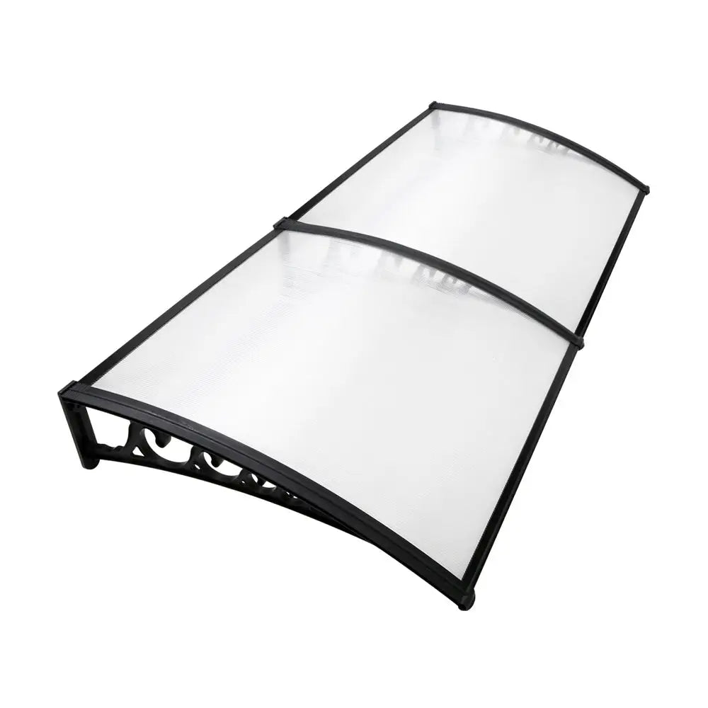 Instahut Window Door Awning 1mx2m Transparent Hollow Sheet Plastic Frame - Home & Garden > Shading