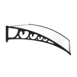 Instahut Window Door Awning 1mx2m Transparent Hollow Sheet Plastic Frame - Home & Garden > Shading