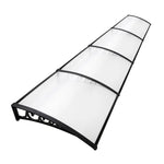 Instahut Window Door Awning 1mx4m Transparent Hollow Sheet Plastic Frame - Home & Garden > Shading
