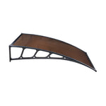 Instahut Window Door Awning Canopy 1.5mx3m Brown Sheet Black Plastic Frame - Home & Garden > Shading
