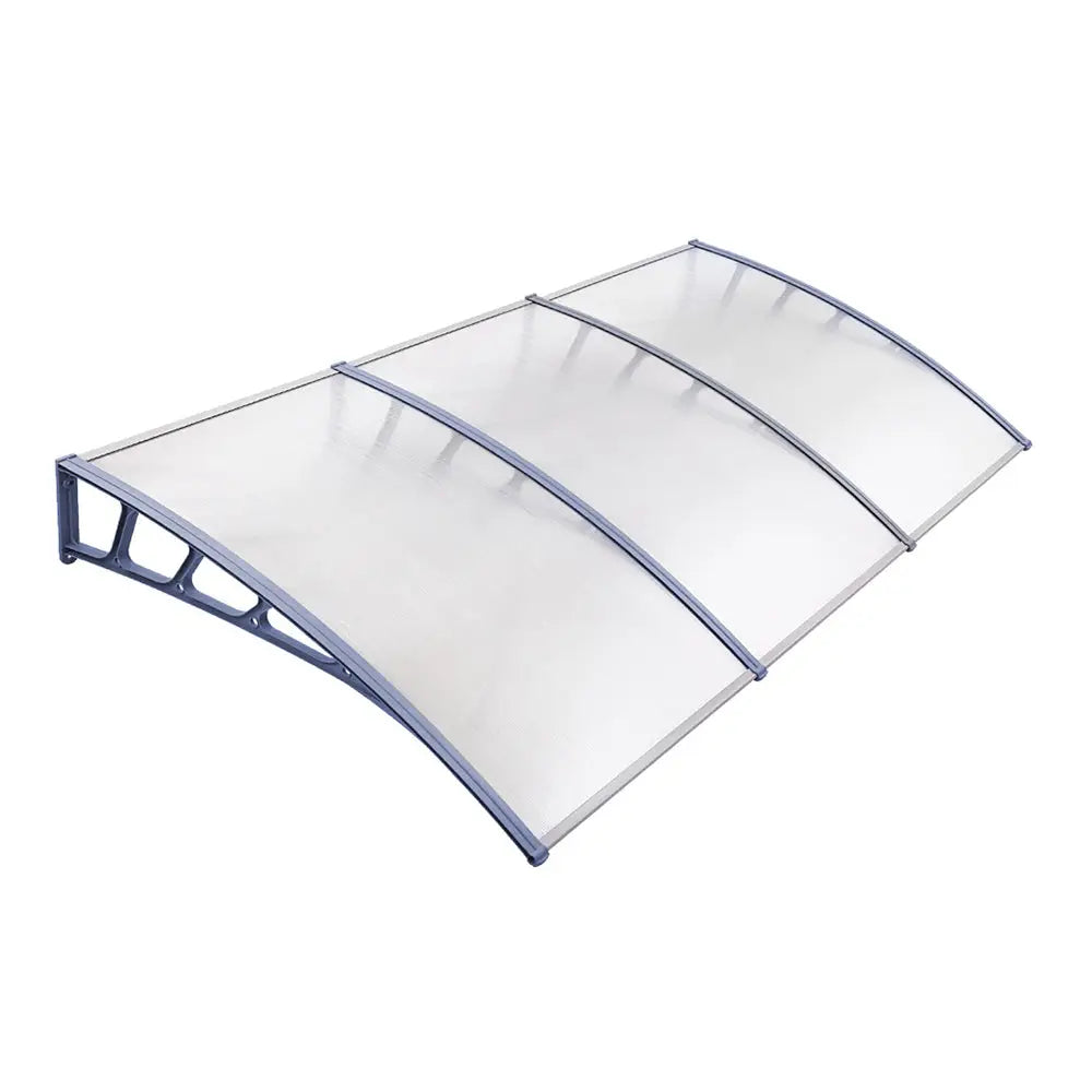 Instahut Window Door Awning Canopy 1.5mx3m Transparent Sheet Grey Plastic Frame - Home & Garden > Shading