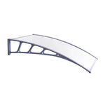 Instahut Window Door Awning Canopy 1.5mx3m Transparent Sheet Grey Plastic Frame - Home & Garden > Shading