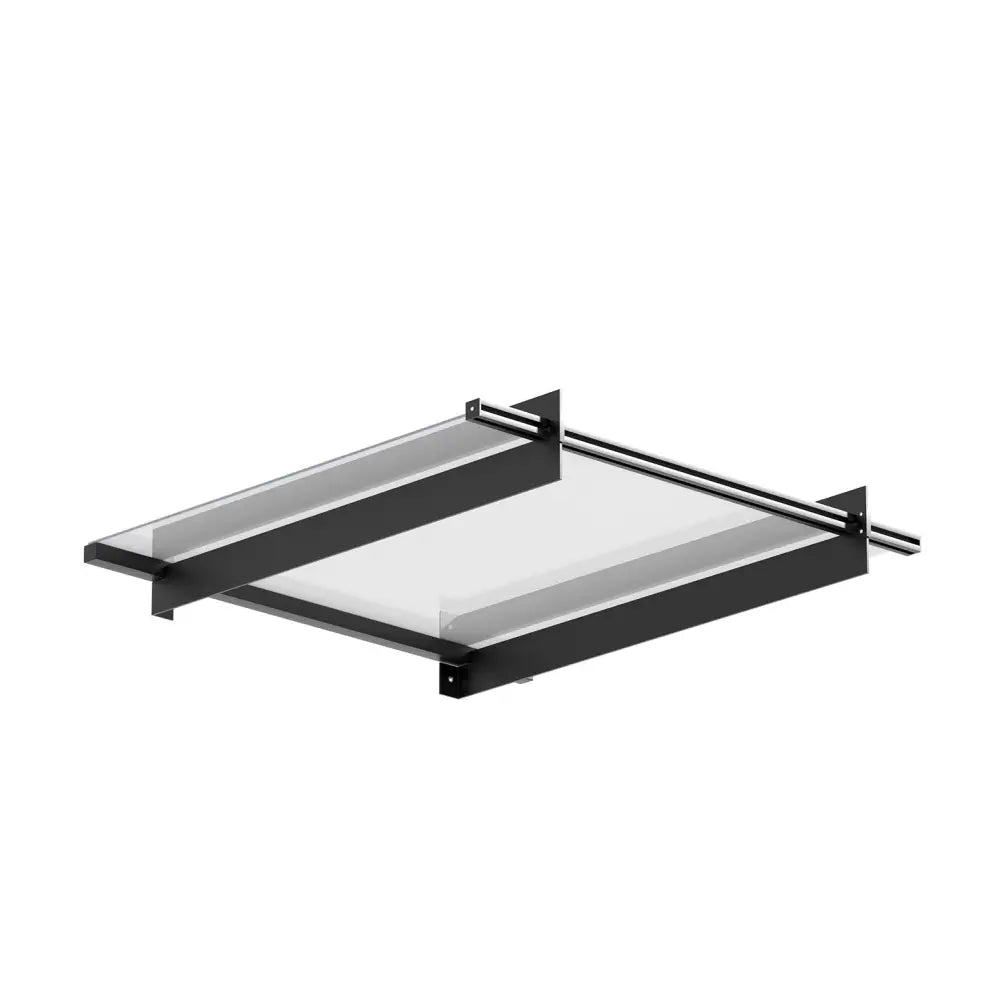 Instahut Window Door Awning Canopy 1mx1m Flat Transparent Sheet Metal Frame - Home & Garden > Shading