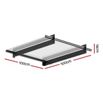Instahut Window Door Awning Canopy 1mx1m Flat Transparent Sheet Metal Frame - Home & Garden > Shading