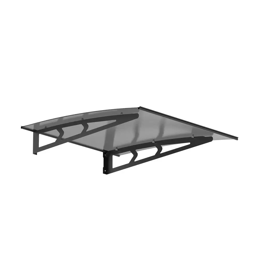 Instahut Window Door Awning Canopy 1mx1m Grey Solid Sheet Metal Frame - Home & Garden > Shading
