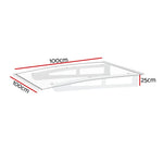 Instahut Window Door Awning Canopy 1mx1m Transparent Solid Sheet Aluminum Frame - Home & Garden > Shading