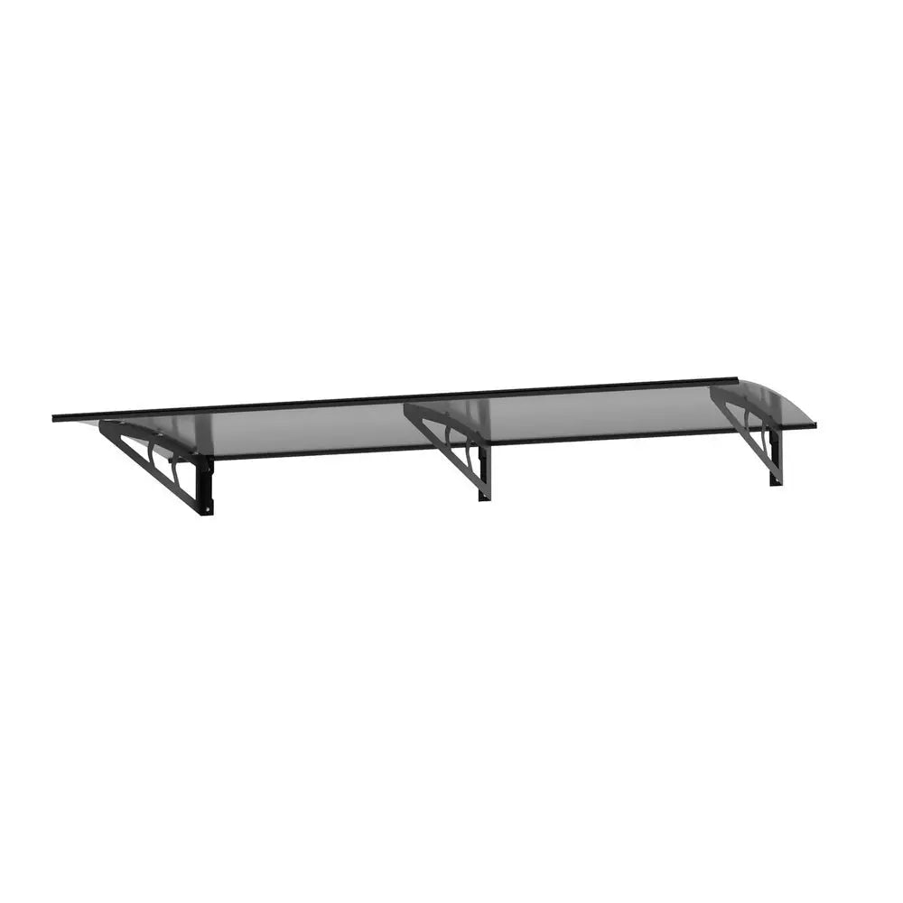 Instahut Window Door Awning Canopy 1mx2m Grey Solid Sheet Metal Frame - Home & Garden > Shading