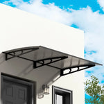 Instahut Window Door Awning Canopy 1mx2m Grey Solid Sheet Metal Frame - Home & Garden > Shading