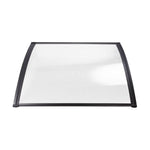 Instahut Window Door Awning Canopy 1mx2m Transparent Sheet Black Plastic Frame - Home & Garden > Shading