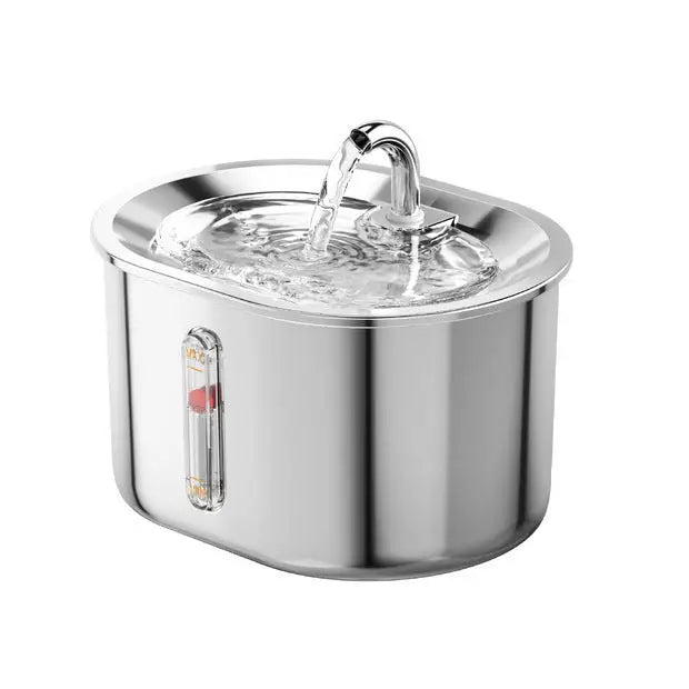 Intelligent Sensing Stainless Steel Pet Water Fountain with Smart Sensor and USB Plug - Pet Care > Cat Supplies > Cat
