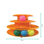 Interactive Cat Track Tower 3 Level LED Ball with Light - Kitten Chase Play Toy - Pet Care > Toys > Cat Toys