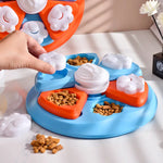 Interactive Dog Puzzle Feeder Toy - IQ Training & Slow Feeder with Anti-Skid Base(blue) - Pet Care > Dog Supplies > Dog