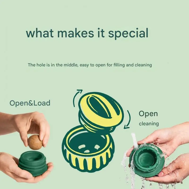 Interactive Dog Treat Dispensing Ball & Silicone Treat Mold Set - Durable Dishwasher Safe(green) - Pet Care > Dog