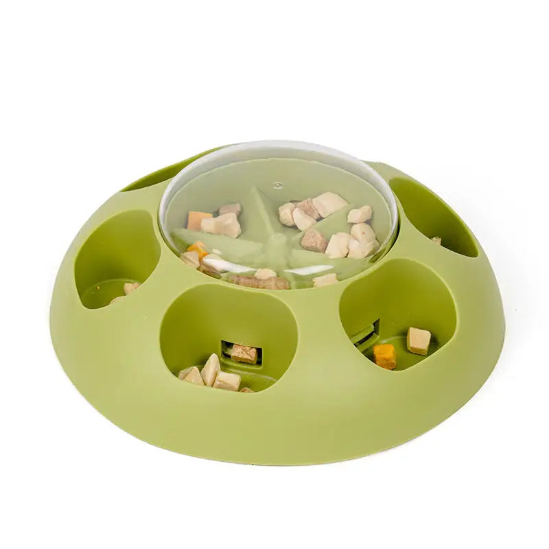 Interactive Pet Slow Feeder & Puzzle Toy - Press to Dispense Food Improves Digestion(green) - Pet Care > Dog Supplies >