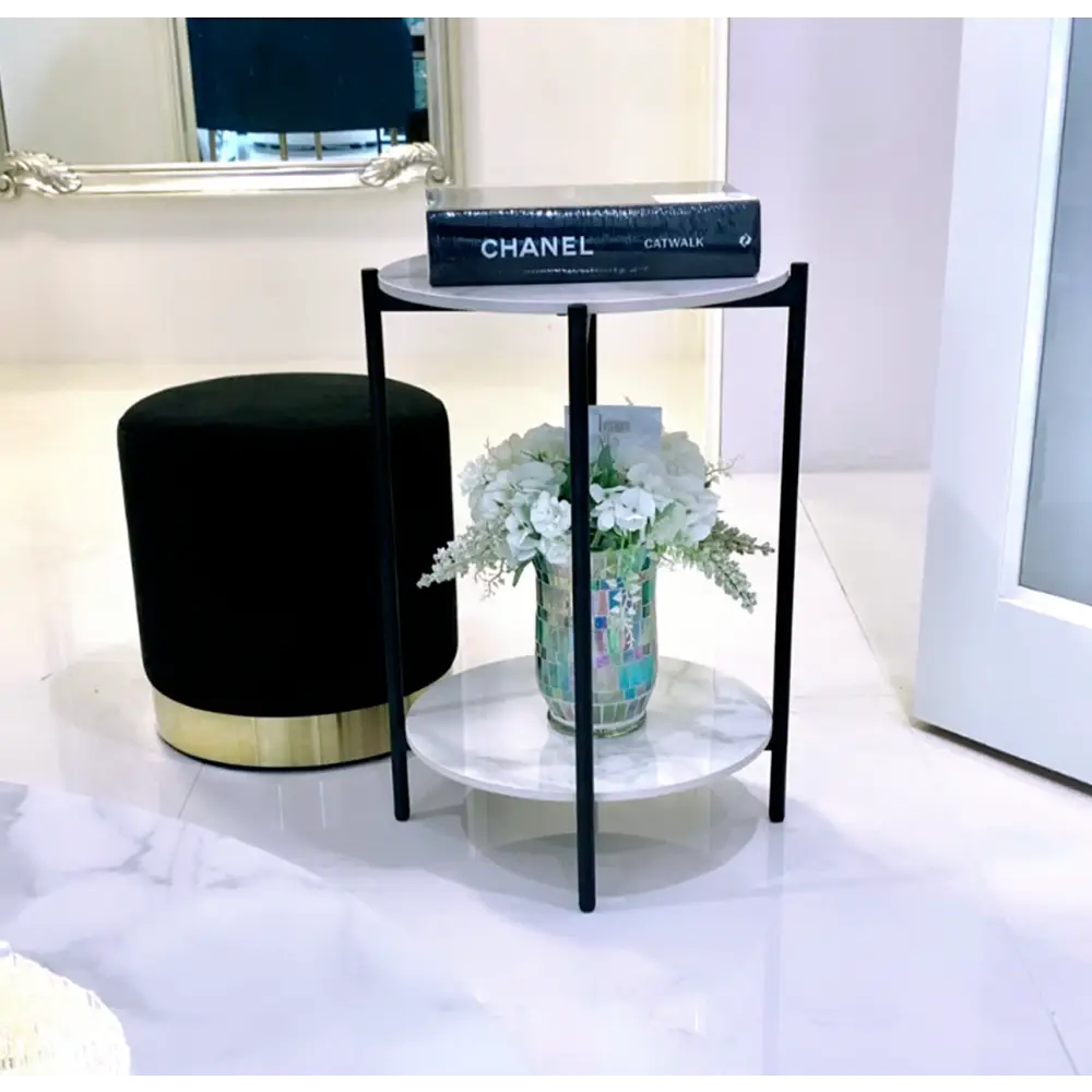 Interior Ave - Alba Black Side Table - Furniture > Living Room