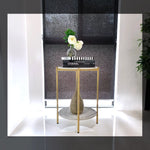 Interior Ave - Alba Gold Side Table - Furniture > Living Room