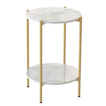 Interior Ave - Alba Gold Side Table - Furniture > Living Room