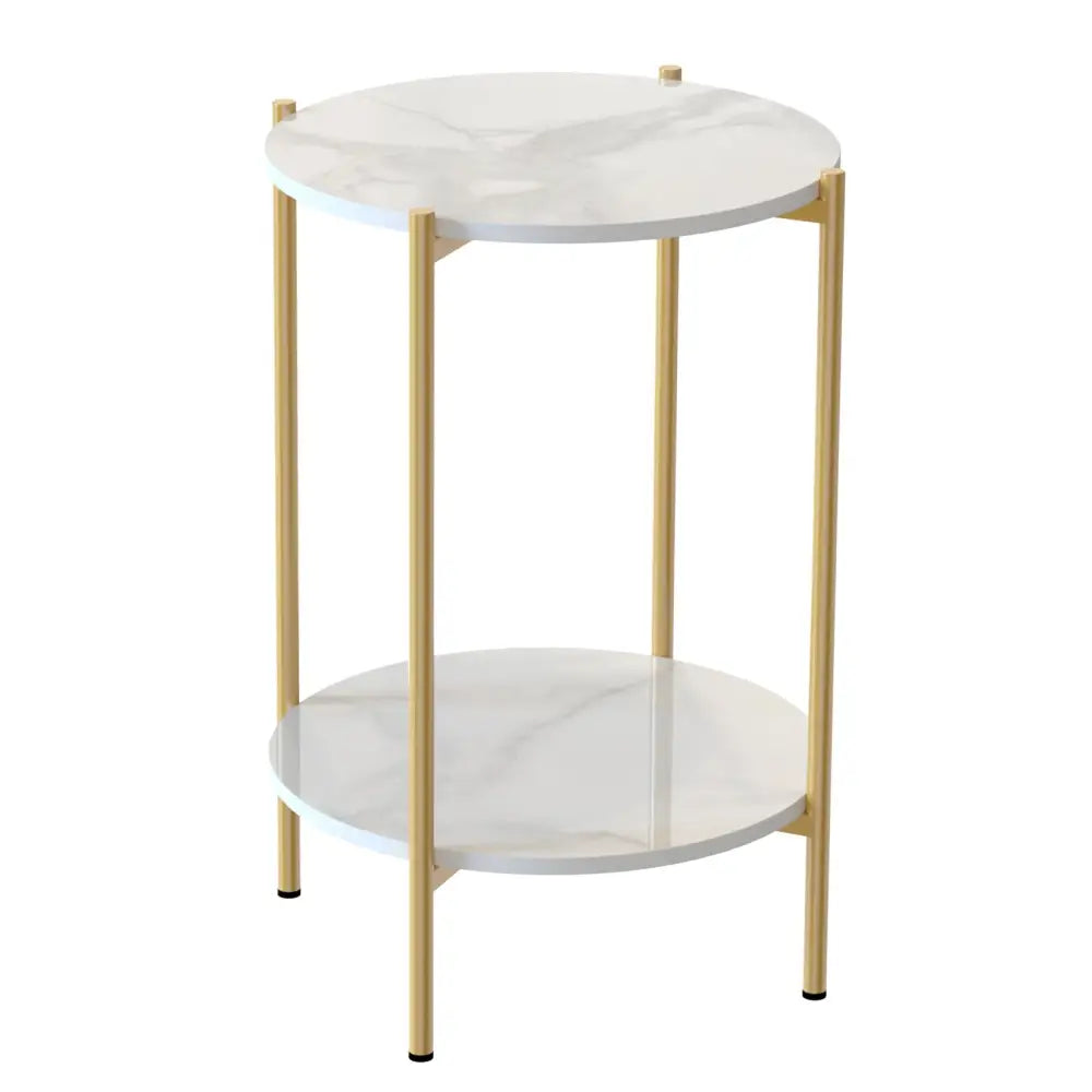 Interior Ave - Alba Gold Side Table - Furniture > Living Room