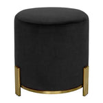 Interior Ave - Apollo Velvet Ottoman - Black - Furniture > Bar Stools & Chairs > Arm Chairs & Recliners
