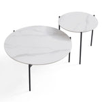 Interior Ave - Bianco Nested Coffee Table Set - White Marble Stone - Furniture > Living Room > Coffee Tables