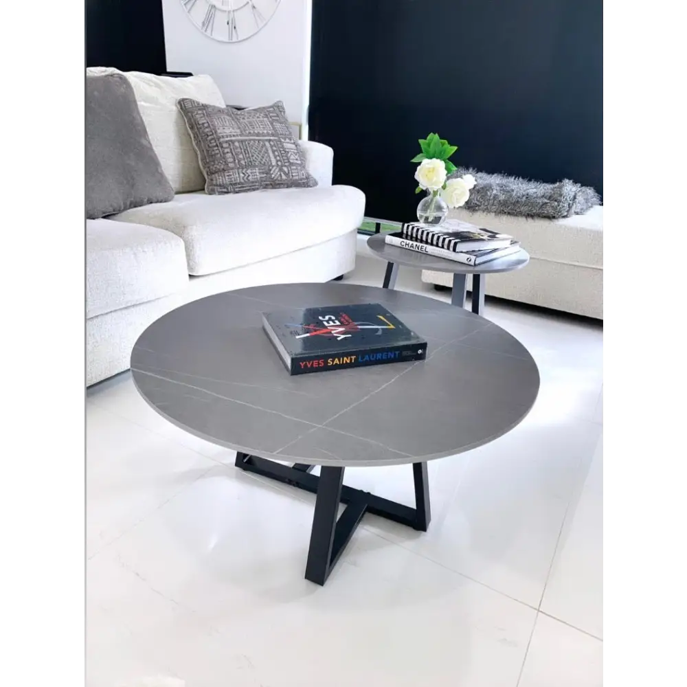 Interior Ave - Broadway Two Tier Stone Coffee Table Set - Furniture > Living Room