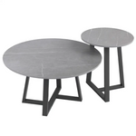 Interior Ave - Broadway Two Tier Stone Coffee Table Set - Furniture > Living Room