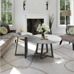 Interior Ave - Broadway Two Tier Stone Coffee Table Set - Furniture > Living Room