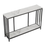 Interior Ave - Bronte Dual Layer Marble Stone Console - Marble & Black - Furniture > Living Room
