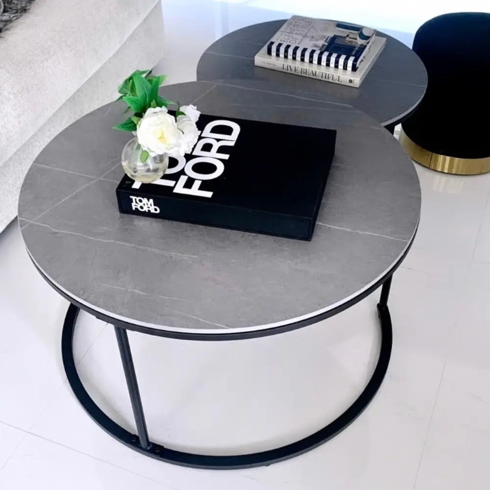 Interior Ave - Executive Stone Nested Coffee Table Set - Furniture > Living Room > Coffee Tables