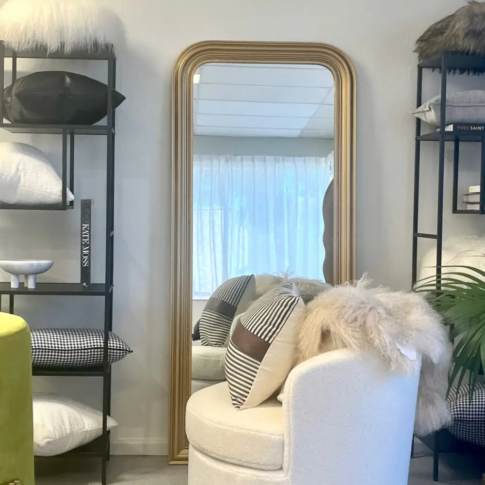 Interior Ave - Freya Scallop Mirror - Black - Large Full Length Mirror - Home & Garden > Decor > Mirrors
