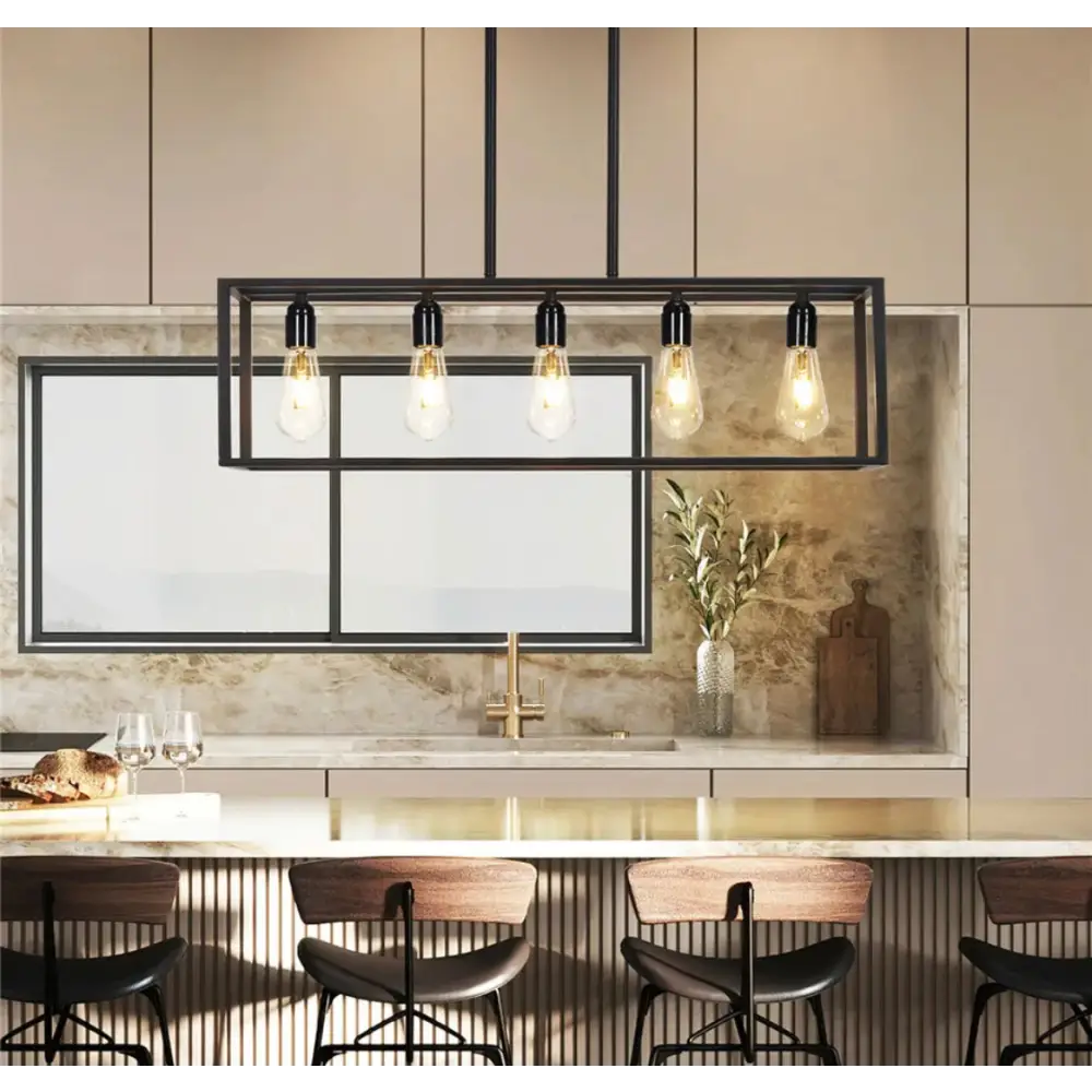 Interior Ave - Industrial 5 Light Chandelier - Home & Garden > Lighting