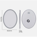 Interior Ave - LED Oval Frameless Salon / Bathroom Wall Mirror - 50 x 70cm - Home & Garden > Decor > Mirrors
