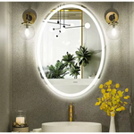 Interior Ave - LED Oval Frameless Salon / Bathroom Wall Mirror - 60 x 80cm - Home & Garden > Decor > Mirrors