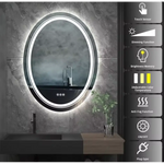 Interior Ave - LED Oval Frameless Salon / Bathroom Wall Mirror - 60 x 80cm - Home & Garden > Decor > Mirrors