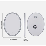Interior Ave - LED Oval Frameless Salon / Bathroom Wall Mirror - 60 x 80cm - Home & Garden > Decor > Mirrors