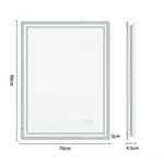 Interior Ave - LED Rectangle Frameless Salon / Bathroom Wall Mirror - 90 x 70cm - Home & Garden > Decor > Mirrors