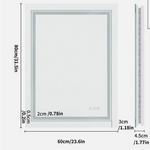 Interior Ave - LED Rectangle Frameless Salon / Bathroom Wall Mirror - 80 x 60cm - Home & Garden > Decor > Mirrors