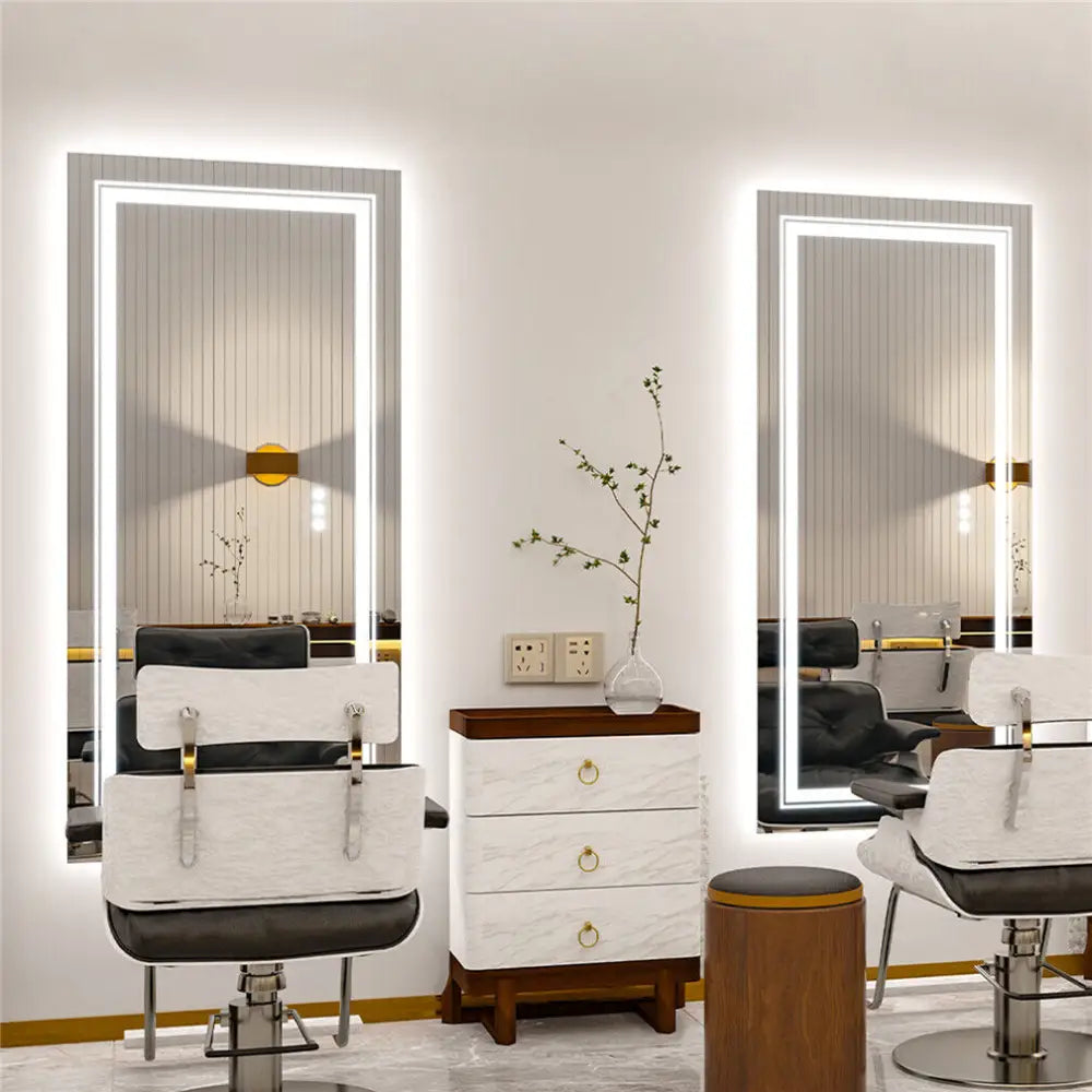 Interior Ave - LED Rectangle Frameless Salon / Bathroom Wall Mirror - 120 x 80cm - Home & Garden > Decor > Mirrors