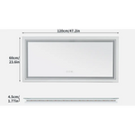 Interior Ave - LED Rectangle Frameless Salon / Bathroom Wall Mirror - 120 x 60cm - Home & Garden > Decor > Mirrors