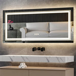 Interior Ave - LED Rectangle Frameless Salon / Bathroom Wall Mirror - 100 x 60cm - Home & Garden > Decor > Mirrors