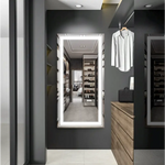 Interior Ave - LED Rectangle Frameless Salon / Bathroom Wall Mirror - 100 x 60cm - Home & Garden > Decor > Mirrors