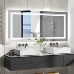 Interior Ave - LED Rectangle Frameless Salon / Bathroom Wall Mirror - 120 x 80cm - Home & Garden > Decor > Mirrors