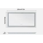 Interior Ave - LED Rectangle Frameless Salon / Bathroom Wall Mirror - 120 x 80cm - Home & Garden > Decor > Mirrors