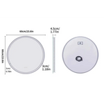 Interior Ave - LED Round Frameless Salon / Bathroom Wall Mirror - 60cm - Home & Garden > Decor > Mirrors