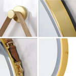 Interior Ave - LED Round Hanging Salon / Bathroom Wall Mirror - Gold - 80cm - Home & Garden > Decor > Mirrors