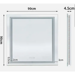 Interior Ave - LED Square Frameless Salon / Bathroom Wall Mirror - 90 x 90cm - Home & Garden > Decor > Mirrors